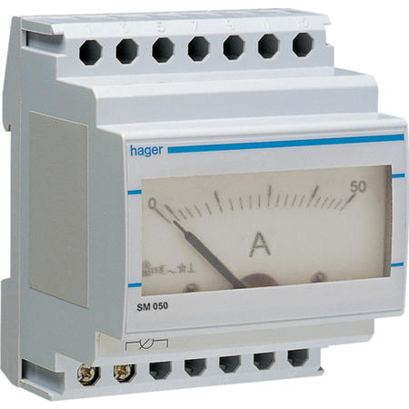 Hager SM050 Ampérmetr analogový nepřímé měření 0 - 50A