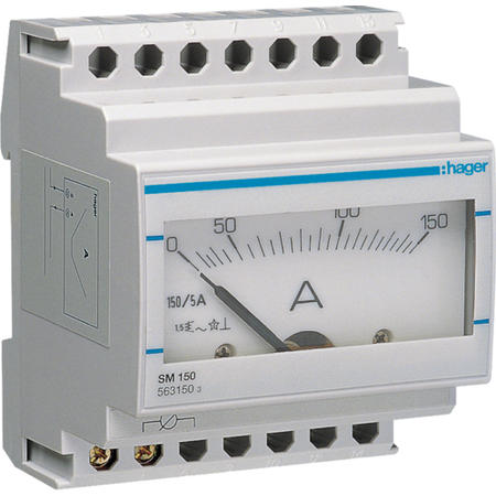 Hager SM150 Ampérmetr analogový nepřímé měření 0 - 150A