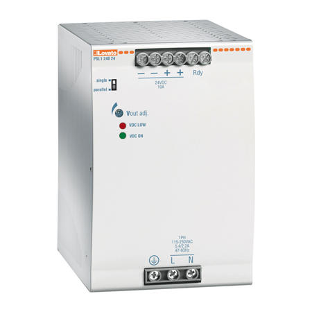 LOVATO Electric PSL130048 Spínaný napájecí zdroj, 300W/6,25A, výstup 48V DC, instal.provedení