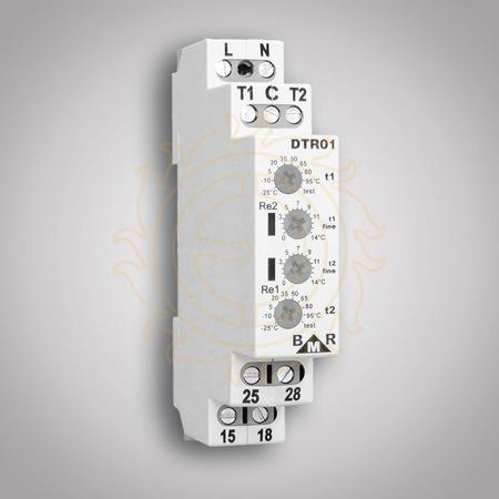 Fenix 52V4200052 Dvoukanálový termostat na DIN (1 modul) s odd. čidly, rozsah -25...109 °CVíce